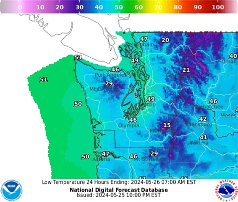 Wind & weather forecast Waterfront Seattle 